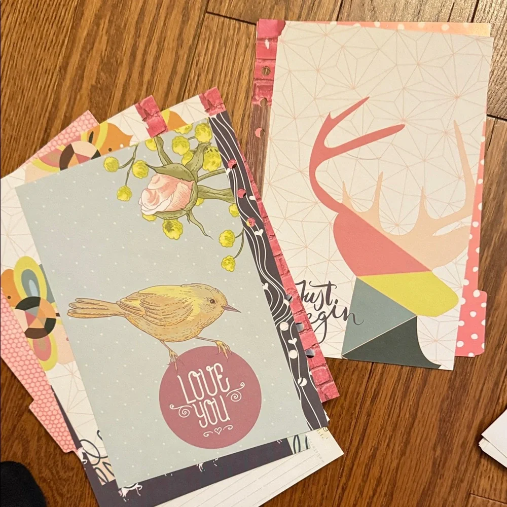 Cream and Blue Planner with Inserts